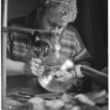 Glass worker, probably at Skansen, Stockholm. (1973)