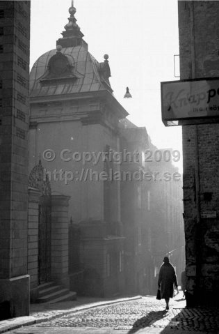 Gamla stan, Stockholm. Denna bild säljs som affisch på IKEA. (1961)