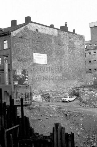 The entire Klara blocks is demolished to make space for the new Stockholm city. (1966)