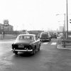 Nynäsvägen norrut mot Gullmarsplan. Globen ligger till vänster idag. Stockholm. (1966)