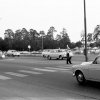 Nynsvägen southbound. The Globen arena is to the right today. Stockholm. (1966)