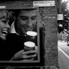 Beer-advertising at Adolf Fredriks kyrkogata 6-2 crossing Luntmakargatan, Stockholm. (1966)