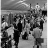 Commuters in the metro, Odenplan metro station, Stockholm. (1966)