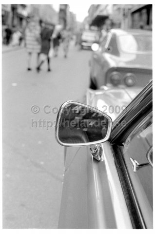 Car rear view mirror, Stockholm. (1971)
