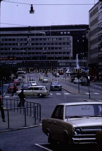 Klarabergsgatan mot Sergels torg, Stockholm. (1972)