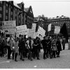 Förstamajdemonstration på Hötorget, Stockholm. (1970)