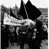 Förstamajdemonstration på Hötorget, Stockholm. (1970)