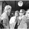 Election debate on the street, Drottninggatan, Stockholm. (1970)