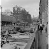 Construction work at Vasagatan for Järvabanan (metro blue line), Stockholm. (1971)