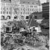 Construction work in front of the main post office, Stockholm. (1971)