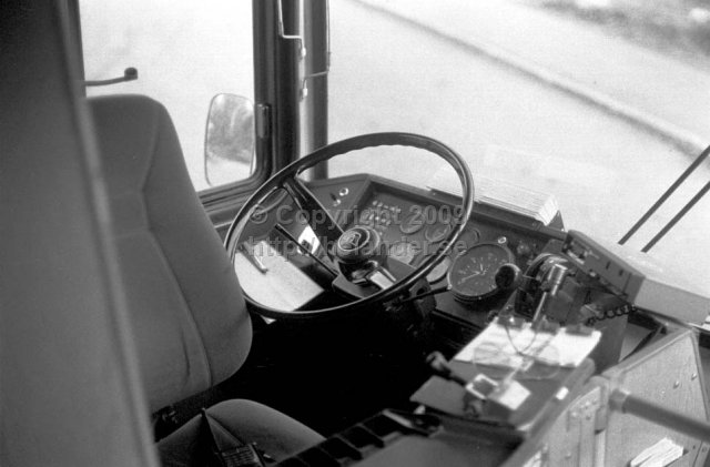 Drivers seat in a SL-bus. (1987)