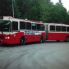 SL-buss nr 6167 på linje 803 vid vändplanen i Nyfors, Tyresö, Stockholm. (1987)