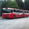 SL-buss nr 6441 på linje 803 vid vändplanen i Nyfors, Tyresö, Stockholm. (1987)