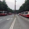 SL-bussar vid Ringvägen, Södermalm, Stockholm. (1987)