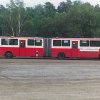 SL-bus nr 6441 on line 805 at the turnaround at Tyresö slott, Stockholm. (1987)