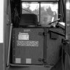 Drivers seat on a SL-bus, Stockholm. (1987)