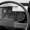 View from drivers seat on a SL-bus, Stockholm. (1987)