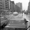 View from a SL-bus at Götgatan crossing Ringvägen, Södermalm, Stockholm. (1987)