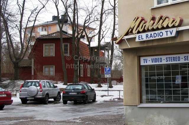 Mohlins El Radio TV, Pastellvägen 11, Johanneshov 2011-03-13. Se samma plats 1966 här.